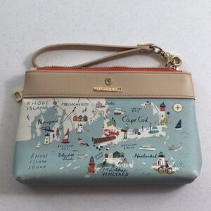 Spartina 449 Northeastern Wristlet in Beige and Blue